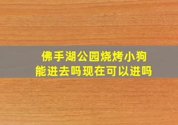 佛手湖公园烧烤小狗能进去吗现在可以进吗