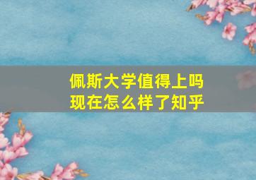 佩斯大学值得上吗现在怎么样了知乎