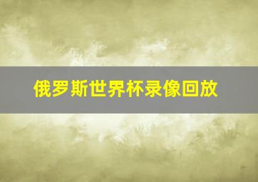 俄罗斯世界杯录像回放