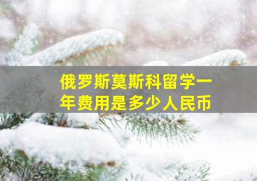 俄罗斯莫斯科留学一年费用是多少人民币