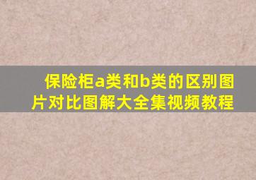 保险柜a类和b类的区别图片对比图解大全集视频教程