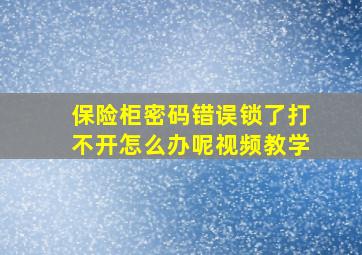 保险柜密码错误锁了打不开怎么办呢视频教学