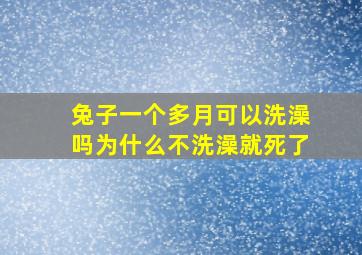 兔子一个多月可以洗澡吗为什么不洗澡就死了