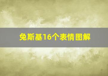 兔斯基16个表情图解