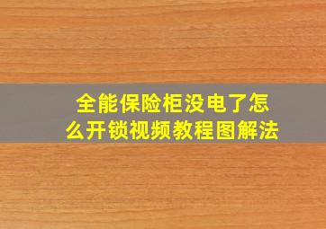 全能保险柜没电了怎么开锁视频教程图解法