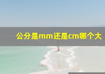 公分是mm还是cm哪个大