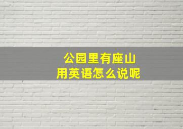 公园里有座山用英语怎么说呢