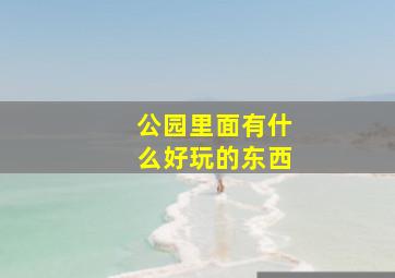 公园里面有什么好玩的东西