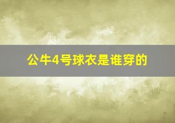 公牛4号球衣是谁穿的