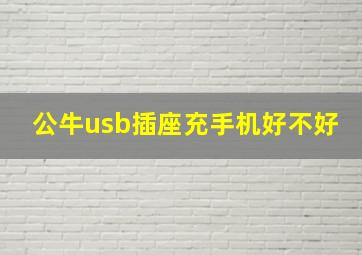 公牛usb插座充手机好不好