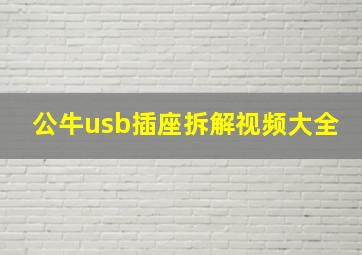 公牛usb插座拆解视频大全