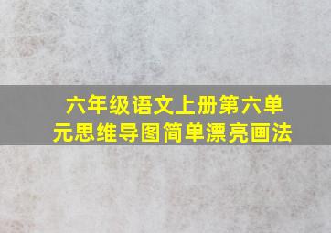 六年级语文上册第六单元思维导图简单漂亮画法