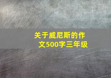 关于威尼斯的作文500字三年级