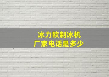 冰力欧制冰机厂家电话是多少