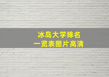 冰岛大学排名一览表图片高清