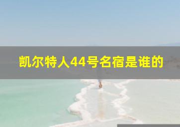 凯尔特人44号名宿是谁的