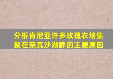 分析肯尼亚许多玫瑰农场集聚在奈瓦沙湖畔的主要原因