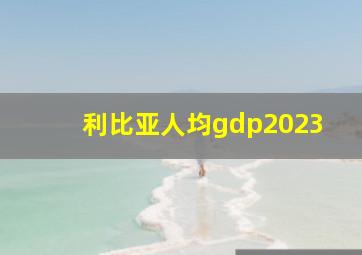 利比亚人均gdp2023