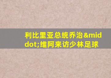 利比里亚总统乔治·维阿来访少林足球