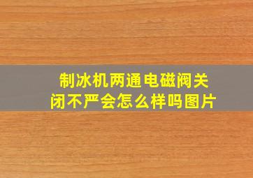 制冰机两通电磁阀关闭不严会怎么样吗图片