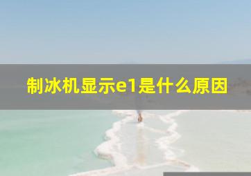 制冰机显示e1是什么原因