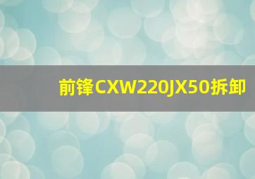 前锋CXW220JX50拆卸