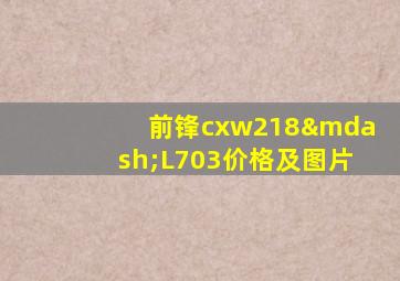 前锋cxw218—L703价格及图片