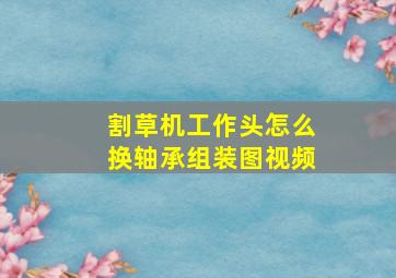 割草机工作头怎么换轴承组装图视频