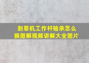 割草机工作杆轴承怎么换图解视频讲解大全图片