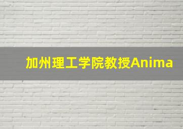 加州理工学院教授Anima