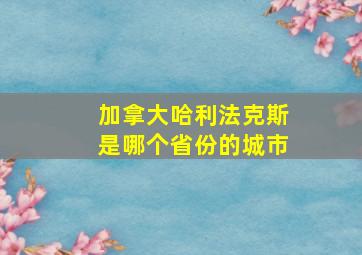 加拿大哈利法克斯是哪个省份的城市