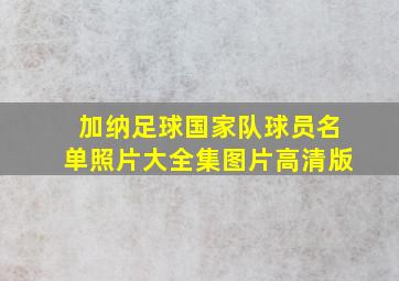 加纳足球国家队球员名单照片大全集图片高清版