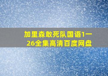 加里森敢死队国语1一26全集高清百度网盘