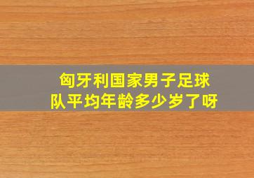 匈牙利国家男子足球队平均年龄多少岁了呀