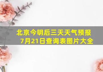 北京今明后三天天气预报7月21日查询表图片大全