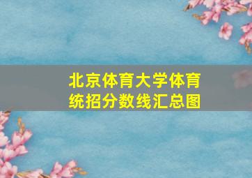 北京体育大学体育统招分数线汇总图