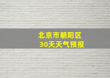 北京市朝阳区30天天气预报