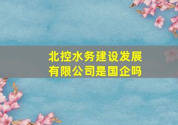 北控水务建设发展有限公司是国企吗