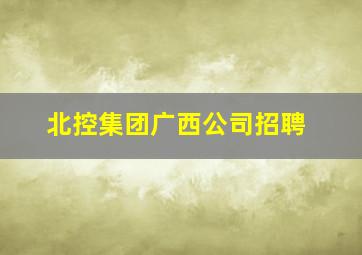 北控集团广西公司招聘