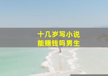 十几岁写小说能赚钱吗男生