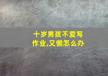 十岁男孩不爱写作业,又懒怎么办