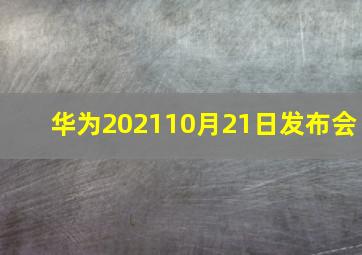 华为202110月21日发布会