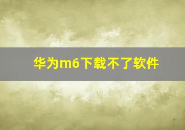 华为m6下载不了软件