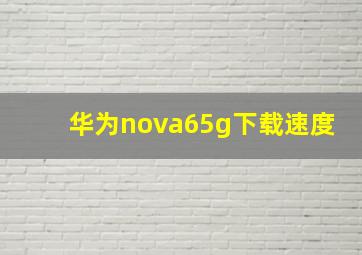 华为nova65g下载速度