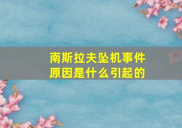 南斯拉夫坠机事件原因是什么引起的