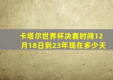 卡塔尔世界杯决赛时间12月18日到23年现在多少天