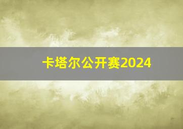 卡塔尔公开赛2024