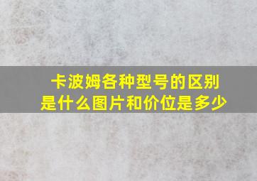 卡波姆各种型号的区别是什么图片和价位是多少