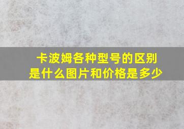 卡波姆各种型号的区别是什么图片和价格是多少