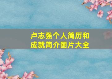 卢志强个人简历和成就简介图片大全